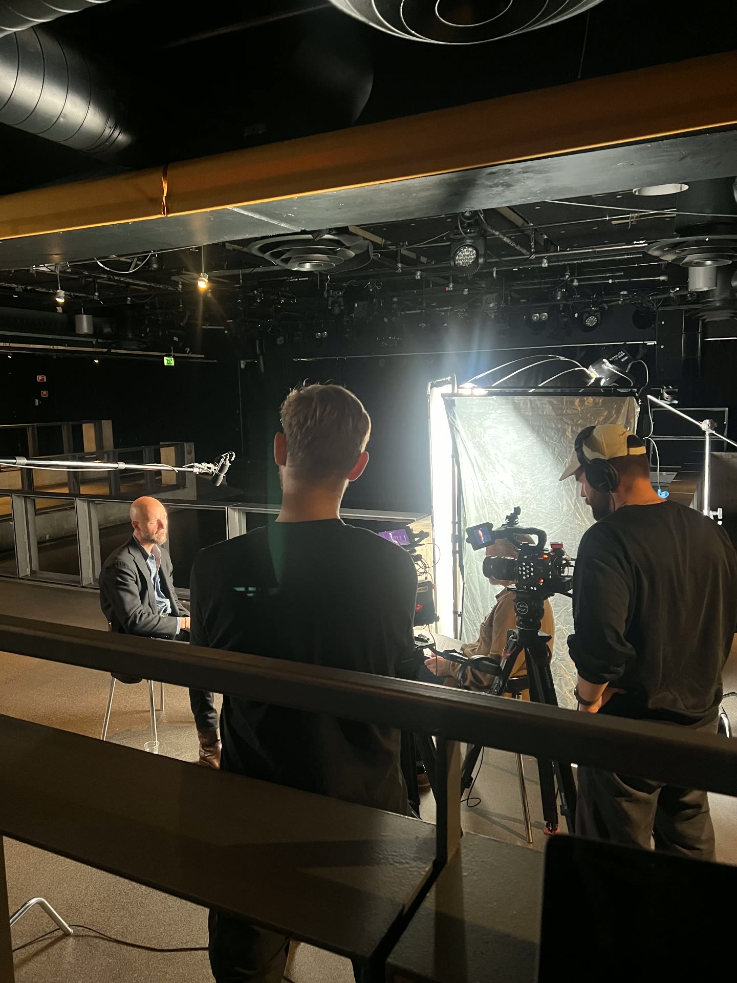 Intervjuopptak i konsertsalen