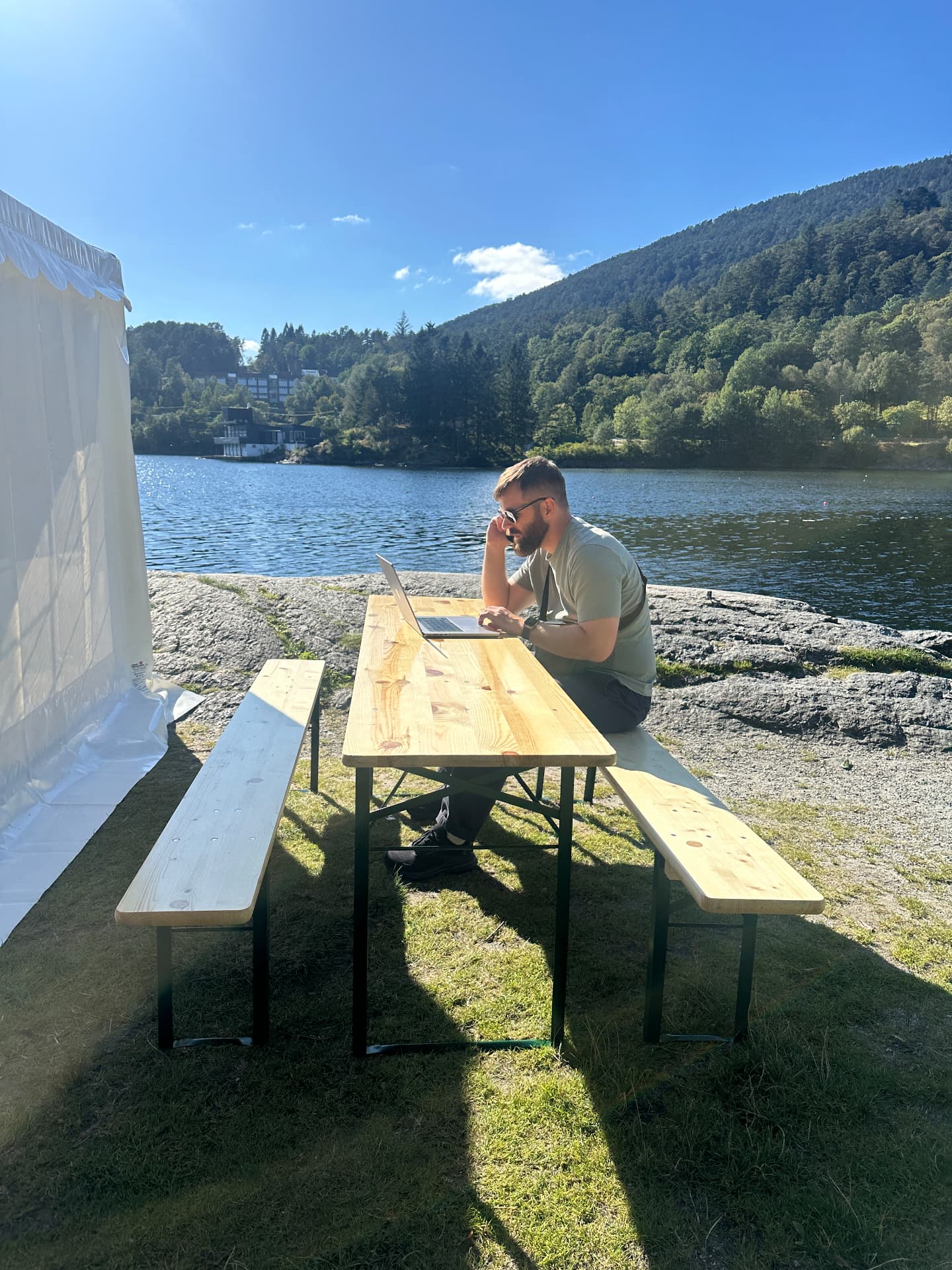 Kontor med utsikt til vannet