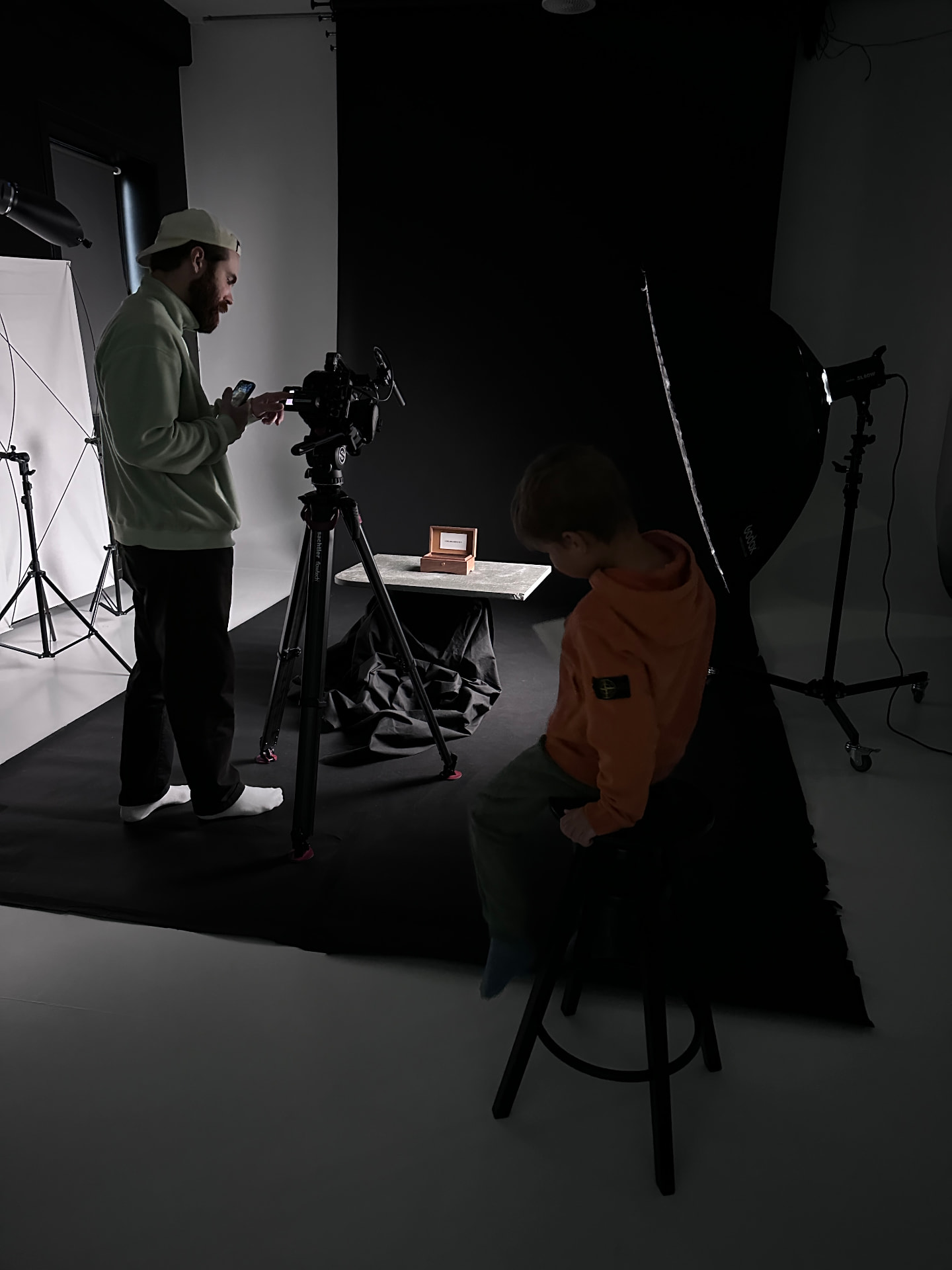 Studioopptak i mørket