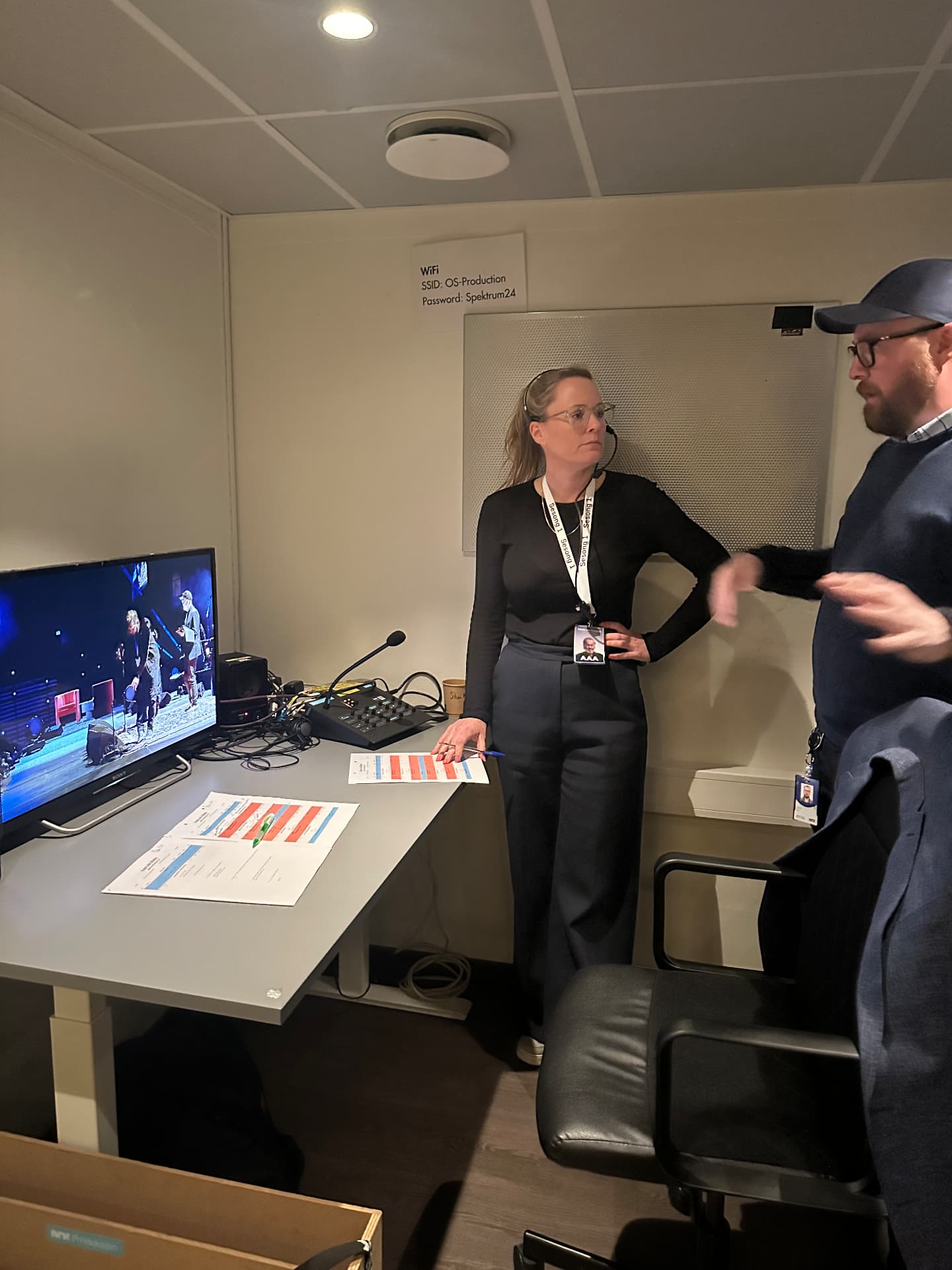 Regi backstage i Oslo Spektrum